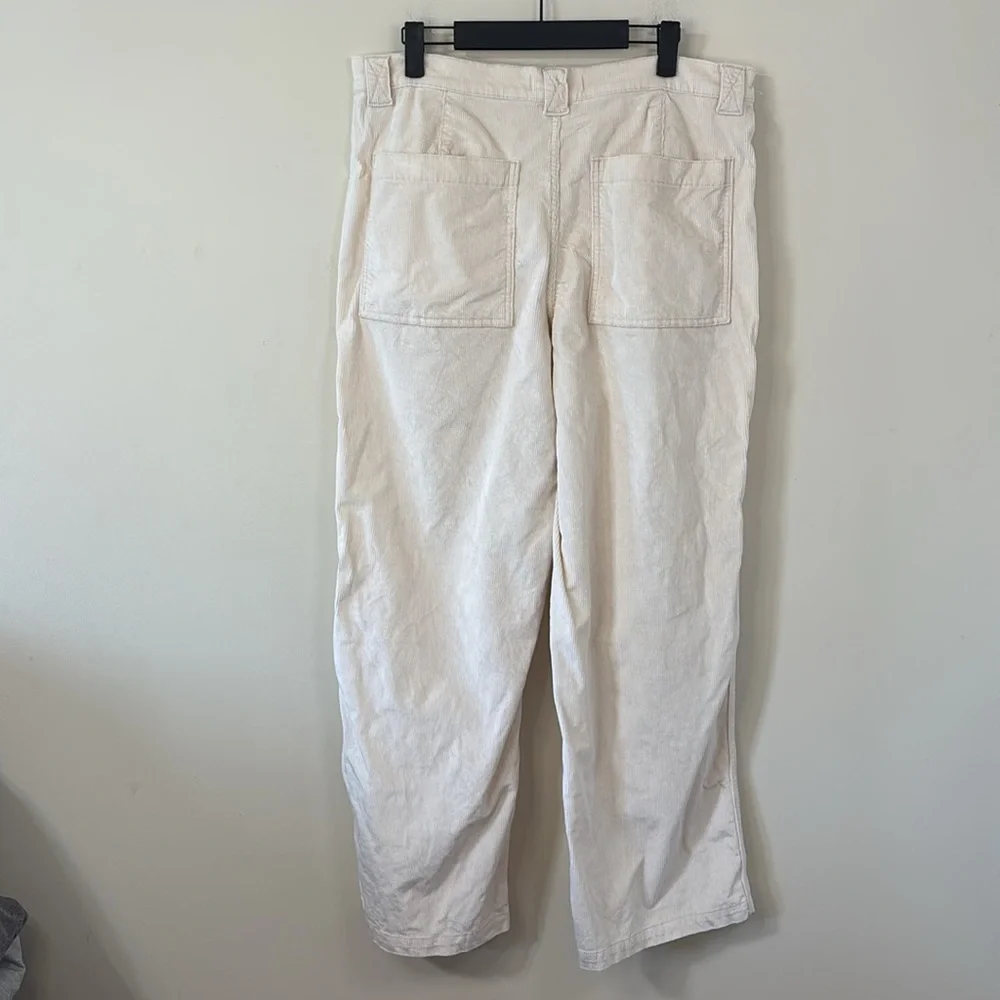 Madewell Emmett 2.0 Wide-Leg Pants in Corduroy Antique Cream Size 12 - Picture 8 of 13
